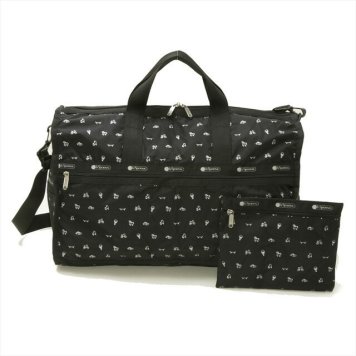 レスポートサック LeSportsac バッグ LARGE WEEKENDER 7185 E252 ラージウィークエンダー 2way ショルダー ボストンバッグ LETS GO BLACK ブラック系