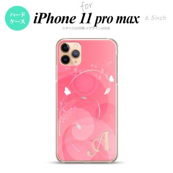 iPhone11ProMax iPhone11pro max スマホケース ハードケース バタフライ 蝶 A ピンク +アルファベット メンズ レディース nk-i11pm-202i