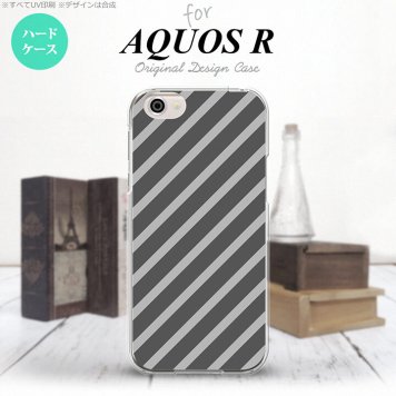 【SH03J】【スマホケース/スマホカバー】【アクオス R】SH03J スマホケース AQUOS R SH-03J カバー アクオス R ストライプ グレー nk-sh03j-711【メール便送料無料】
