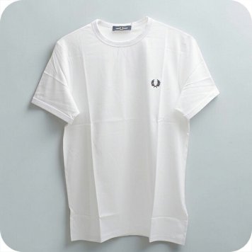 フレッドペリー FRED PERRY Ringer T-Shirt M3519 Tシャツ M3519-100-WHITE-M ユニセックス ホワイト Tシャツ