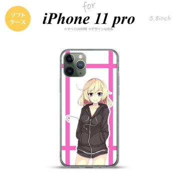 iPhone11Pro iPhone11 Pro スマホケース ソフトケース 女の子 B ピンク メンズ レディース nk-i11p-tp1327