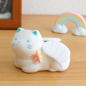 ペットお悔やみギフト  一緒によりそう天使の猫 日向ぼっこ 57-193 ペット用メモリアルグッズ ペット仏具