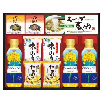 SHOWAキャノーラ油&のり・たまごスープ詰合せ  ／セット・詰め合わせ 調味料 食品 お中元 御中元 ギフト 暑中 残暑 お盆 初盆 新盆 お供 御供 ギフト 2026 送料無料 ギフト プレゼント プチギフト 内祝い 快気祝い 出産祝い 結婚祝い 引出物 新築祝い お返し