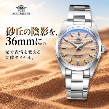 腕時計 メンズ レディース ユニセックス 40代 50代 ADDIESDIVE クォーツ セイコー製ムーブメント 36mm 100m 防水 AD2030