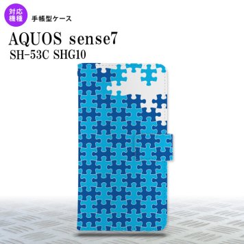 sense7 sense7 手帳型スマホケース カバー パズル 青 2022年 11月発売 nk-004s-sens7-dr1205