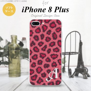 【iPhone8Plus】【スマホケース/スマホカバー】【アイフォン8プラス】iPhone8Plus スマホケース ケース アイフォン8プラス イニシャル 豹柄 ピンク nk-ip8p-tp026ini【メール便送料無料】