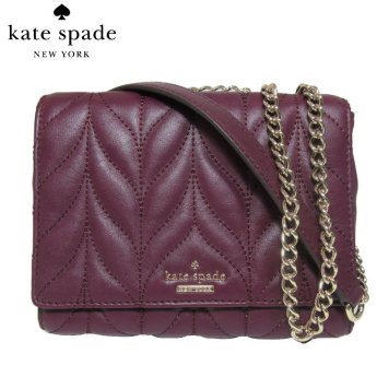 ケイト・スペード アウトレット kate spade ショルダーバッグ WKRU5572-513 mini emelyn / briar lane quilted キルティング風レザー チェーン ポシェット / ショルダー deepplum(513):ワイン系