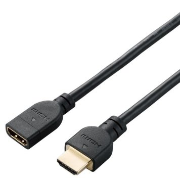 エレコム HDMI 延長 ケーブル 2m 4K 60p 金メッキ Fire TV Stick など対応 RoHS指令準拠 ARC ブラック DH-HDEX20BK