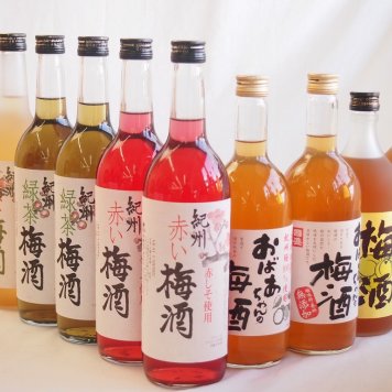 梅酒10本セット(おばあちゃんの梅酒 芋焼酎仕込五代梅酒(鹿児島) 赤しそ赤い梅酒(和歌山) 蜂蜜梅酒(和歌山) 緑茶梅酒(和歌山)) 720ml×10本