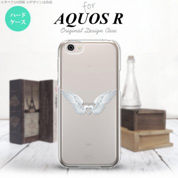 【SH03J】【スマホケース/スマホカバー】【アクオス R】SH03J スマホケース AQUOS R SH-03J カバー アクオス R 翼(ハート) 白×クリア nk-sh03j-472【メール便送料無料】