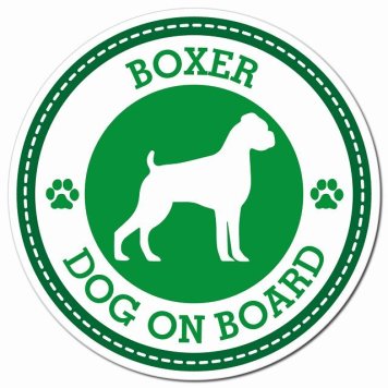 BOXER ボクサー グリーン 肉球 カーサイン 車 マグネットステッカー 犬 マグネット 強力 直径13cm 丸型 おしゃれ かわいい ドラレコステッカー 安全対策 危険運転 煽り運転 アニマル 動物 犬種別 屋外 防水 屋内 肉球マーク