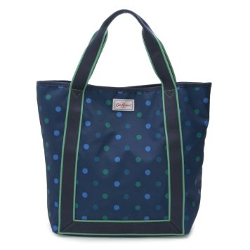 キャスキッドソン Cath Kidston トートバッグ 983969 105962917913102 WEBBING TOTE POWER SPOT ウェビング トート ショルダーバッグ NAVY ネイビー＋ドット柄マルチカラー