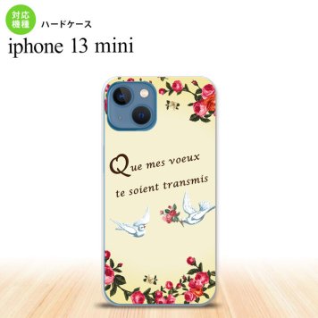 iPhone13mini iPhone13 mini ケース ハードケース 鳥 バラ 黄  nk-i13m-1441