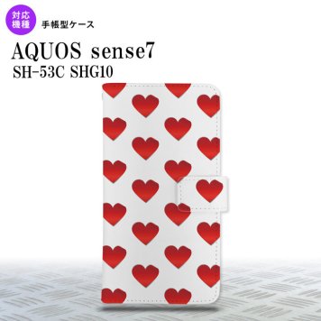 sense7 sense7 手帳型スマホケース カバー ハート 赤 2022年 11月発売 nk-004s-sens7-dr017