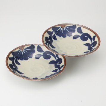 藍華軽量深皿 2P 磁器 美濃焼 やきものの里から、暮らしを贈ります。　ギフト 食器 セット テーブルウェア