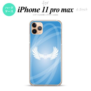 iPhone11ProMax iPhone11pro max スマホケース ハードケース 翼 光 青 メンズ レディース nk-i11pm-463