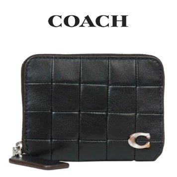 送料無料 コーチ COACH アウトレット 夏のボーナス レディース 財布 ミニ財布 CAP93 BLK(ブラック) ブラック (女性 プレゼント ラウンドファスナー Coachtopia サステナブル レザー)