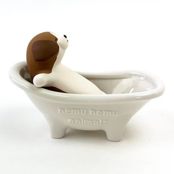 ふちねむシリーズ 加湿器 バスタブ ビッキー ビーグル犬 電源なし 乾燥対策 ウィンター