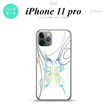 iPhone11Pro iPhone11 Pro スマホケース ハードケース ピンスト 白 ブルー グリーン メンズ レディース nk-i11p-1245