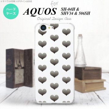 【SH04H】【スマホケース/スマホカバー】【アクオス ゼータ】SH04H スマホケース AQUOS ZETA SH04H カバー アクオス ゼータ ハート グレー nk-sh04h-016【メール便送料無料】