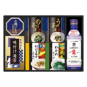 キッコーマン生しょうゆ&和食詰合せ  ／セット・詰め合わせ 調味料 食品 お中元 御中元 ギフト 暑中 残暑 お盆 初盆 新盆 お供 御供 ギフト 2026 送料無料 ギフト プレゼント プチギフト 内祝い 快気祝い 出産祝い 結婚祝い 引出物 新築祝い お返し