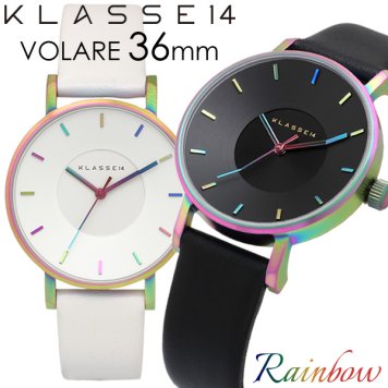 【2年保証】【100%本物保証】KLASSE14 クラス14 腕時計 レディース 36mm 42mm 革ベルト レザー レインボー ブラック ホワイト 人気 ブランド ウォッチ ギフト