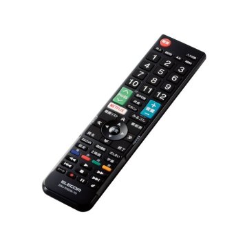 エレコム テレビリモコン 日立 Wooo対応 設定不要ですぐ使える 見やすい文字サイズ 押しやすいボタン Netflix YouTube対応 ブラック ERC-TV02BK-TO
