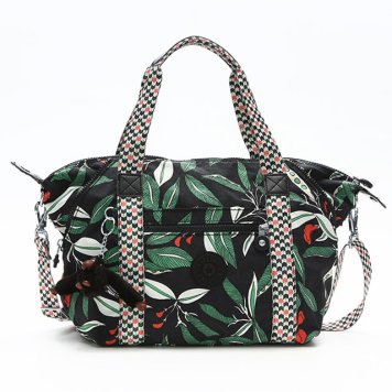 キプリング Kipling ART S ミニボストンバッグ ショルダーバッグ LATIN FLOWER IC ボタニカル柄ブラック系マルチ K13848 95Q