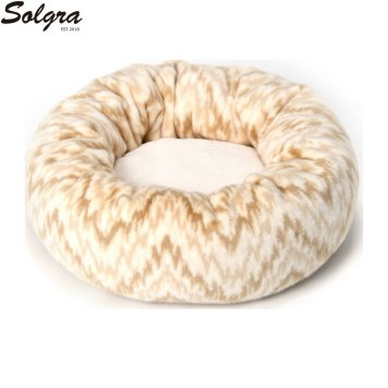 Solgra ソルグラ ニュアンス柄ラウンドベッド ベージュ ドッグベッド ペットベッド 犬用 猫用