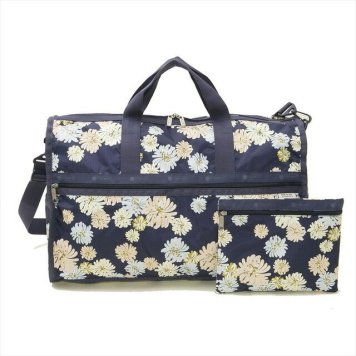 レスポートサック LeSportsac バッグ LARGE WEEKENDER 7185 G430 ラージウィークエンダー 2way ショルダー ボストンバッグ CHRYSANTHEME フラワー柄ネイビー系 ポールアンドジョー コラボレーション