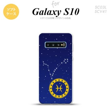 SC-03L SCV41 Galaxy S10 スマホケース ソフトケース 星座 うお座 メンズ レディース nk-s10-tp853