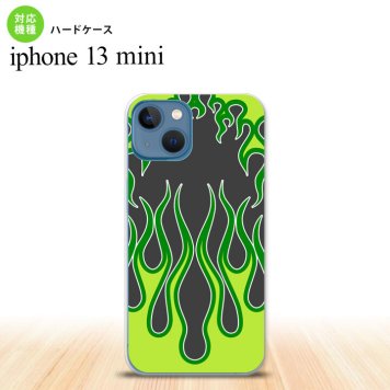 iPhone13mini iPhone13 mini ケース ハードケース ファイヤー 炎 黒 緑  nk-i13m-1305
