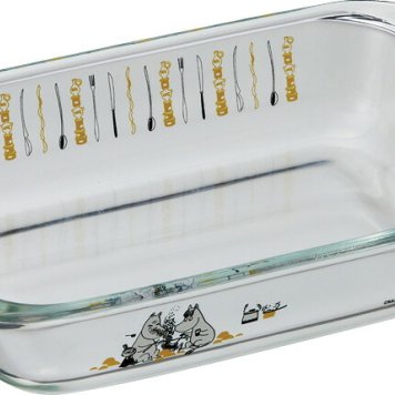 春の贈り物便りオーブン耐熱ガラス皿 ムーミン 23×15×5cm（700ml）