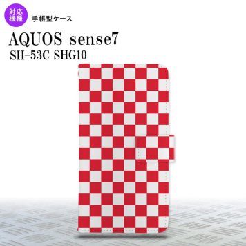 sense7 sense7 手帳型スマホケース カバー スクエア 赤 2022年 11月発売 nk-004s-sens7-dr033