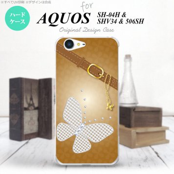 【SH04H】【スマホケース/スマホカバー】【アクオス ゼータ】SH04H スマホケース AQUOS ZETA SH04H カバー アクオス ゼータ バタフライ・蝶(E) 茶 nk-sh04h-325【メール便送料無料】
