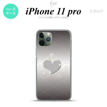 iPhone11Pro iPhone11 Pro スマホケース ハードケース ハート E グレー メンズ レディース nk-i11p-318