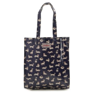 キャスキッドソン Cath Kidston トートバッグ ブックバッグ Bookbag w/ Gusset Ink Mini Mono Dogs 犬柄アニマル柄ネイビー系マルチ 735278
