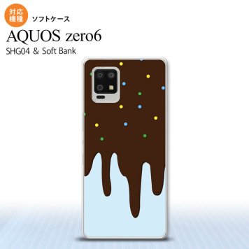 SHG04 SHG04 ZERO6 AQUOS zero6 スマホケース ソフトケース アイス 青 メンズ レディース nk-zero6-tp348