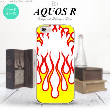 【SH03J】【スマホケース/スマホカバー】【アクオス R】SH03J スマホケース AQUOS R SH-03J カバー アクオス R ファイヤー 白×黄 nk-sh03j-1306【メール便送料無料】