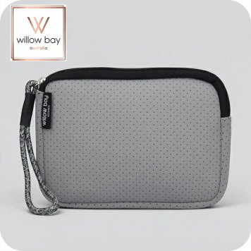 ウィローベイ ポーチ レディース ブランド WILLOWBAY リストレットクラッチ クラッチバッグ PEBBLE GREY