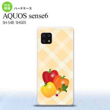SH-54B SHG05 AQUOS sense6 スマホケース ハードケース ベジタブル パプリカ オレンジ メンズ レディース nk-sens6-668