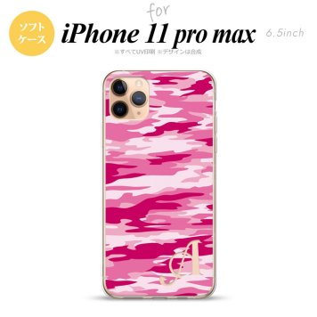 iPhone11ProMax iPhone11pro max スマホケース ソフトケース タイガー 迷彩 D ピンク +アルファベット メンズ レディース nk-i11pm-tp1165i
