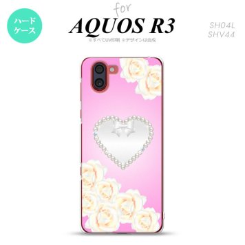 SH-04L SHV44 R3 AQUOS R3 スマホケース カバー ハート D ピンク nk-r3-234