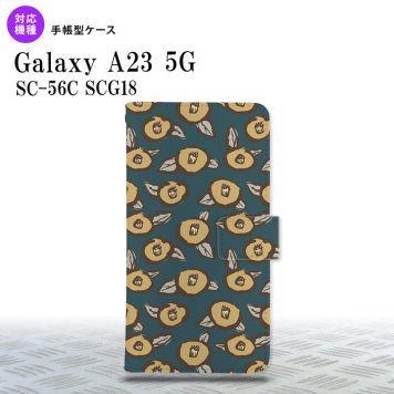 Galaxy A23 GalaxyA23 手帳型スマホケース カバー つばき 紺 2022年 10月発売 nk-004s-a23-dr1703