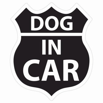 DOG IN CAR ステッカー ブラック ルート66 愛犬車用グッズ カーステッカー シール sticker 安全対策 あおり運転 かっこいい おしゃれ かわいい 車ステッカー ステッカー 車 サインステッカー ドライブ 防水 屋外 屋内 カーサイン