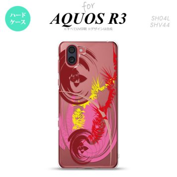 SH-04L SHV44 R3 AQUOS R3 スマホケース カバー アート クリア ピンク nk-r3-1266