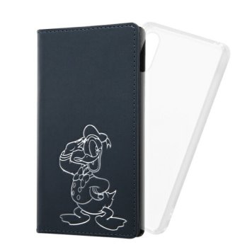 Xperia Ace II 『ディズニーキャラクター』/手帳型 FLEX CASE ホットスタンプ/『ドナルドダック』 ※送料無料(ポスト投函)