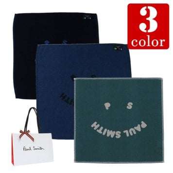ポールスミス Paul Smith メンズ ハンカチ ハンドタオル スマイル Happy 230366 JHANK 喜ばれるギフト