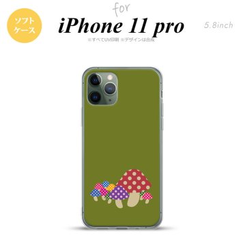 iPhone11Pro iPhone11 Pro スマホケース ソフトケース きのこ 緑 メンズ レディース nk-i11p-tp743