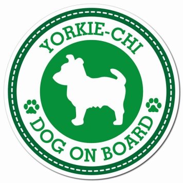 YORKIE-CHI ヨーチー グリーン 肉球 カーサイン 車 マグネットステッカー 犬 マグネット 強力 直径13cm 丸型 おしゃれ かわいい ドラレコステッカー 安全対策 危険運転 煽り運転 アニマル 動物 犬種別 屋外 防水 屋内 肉球マーク
